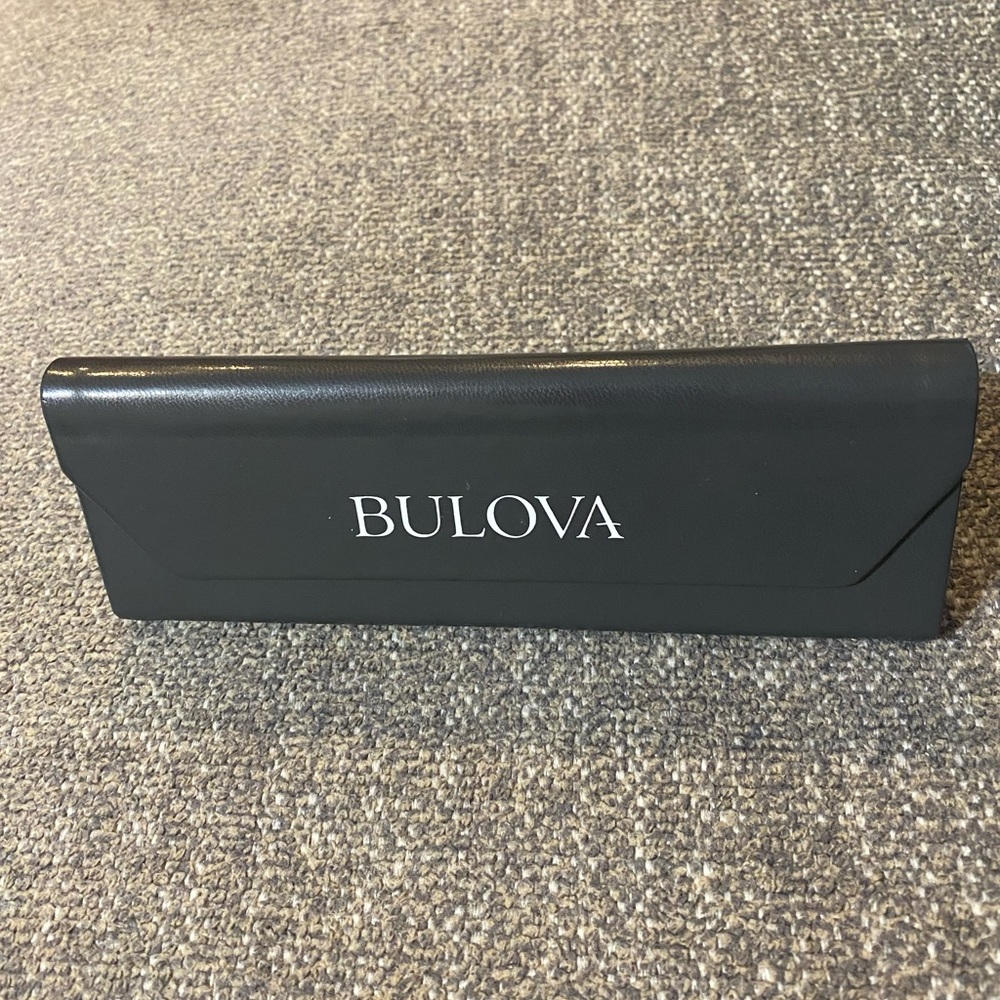 Bulova Gray Glasses Case